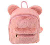 VOSAREA Fluffy Plush Bear Ear Backpack for Women, Roomy Casual Shoulder Bag, Multi-Purpose Winter Travel and Wandering with Friends Bag, Stylish and Attractive Plush Daypack