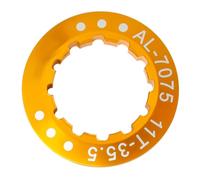 VOSAREA Flywheel Cover Locking Ring in 7075 Aluminum Alloy for Road Bikes | Golden Finish, Rust-resistant and Corrosion-resistant Surface, Secure Fit for Rear Hub Freewheel, Bike Maintenance