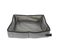 VOSAREA Foldable Cat Litter Box for Travel Outdoor Use Grey Lightweight Litter Container for Cats