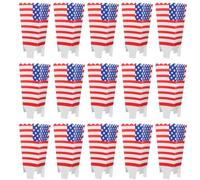 VOSAREA Foldable Paper Popcorn Boxes for for Independence Day Celebrations 36 Pcs Vibrant American Flag Design Easy to Store Patriotic Snack Containers and Family Gatherings