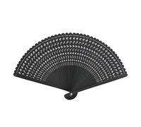 VOSAREA Folding Hand Fan Bamboo Folding Fan with Dragonfly Patterns for Dancing Party Favors Gifts (Black)