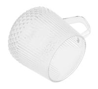 VOSAREA Glass Coffee Cup with Handle, Vertical Stripe Borosilicate Mug | Simple Elegant Style, Thermal Shock Resistant, Easy to Hold, Home and On-the-go Use