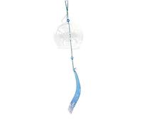 VOSAREA Glass Wind Chime Bell with Snowflake Blossom Pattern, Heat Resistant Borosilicate Glass and Cotton Thread, Fine Stability, for Hanging the Windows of Your Office or Living Room
