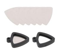 VOSAREA Guitar Holder Necklace Design Triangle Hold 3 Steel Can Shaped Tear Silicone Pick with Stainless Picks Easy to Install Resistant