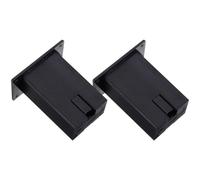 VOSAREA Guitar Plastic Battery 2pcs Box for Electric Pickup Bass, Black Metal Construction, Surface Mount Design, Easy to Use Battery Storage Case and Suitable for Home and Ktv