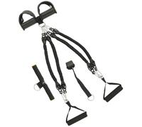 VOSAREA Gym Sets Multifunction Elastic Pull Rope Exercise Equipment for Triceps Training and Fitness, Black PTE Foam, Tension Rope With Pedal, Fine Workmanship, Not Easy to Wear and Tear