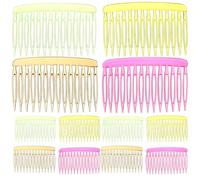 VOSAREA Hair for Everyday Occasions and Suitable Many for Use Random 12pcs Vintage Small Side Combs Plastic Hair Accessory with Classic Design Lovely Touch of Elegance Color Women