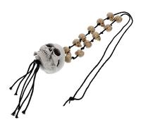 VOSAREA Halloween Skull Necklace Resin Bone Pendant with Unique Retro Skull Design, Not Easy to Break, for Role-playing Party Decorations and Dance Parties