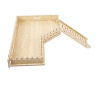 VOSAREA Hamster Ladder Platform Wooden Double-Layer Solid Wood Base for Small Pet Cage Playground and Activity