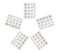 VOSAREA Handpan Drum Music Scale Stickers White Pvc Note Markers for Percussion Instruments, 5 Sheets, Visual Guidance for Beginners Practice and Training