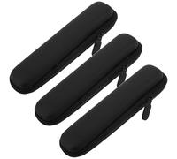 VOSAREA Harmonica Storage Bag Set and Thickened Buffer Layer Eva Material 3pcs with Antislip Zipper Closure Lightweight Portable Cases Upright for Practice Sessions and Performances