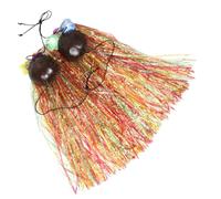 VOSAREA Hawaiian Grass Skirt Set with Natural Coconut Shell Lightweight Tropical Luau Costume for Women Beach Party Dance Performance Accessories