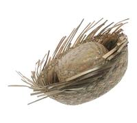 VOSAREA Hawaiian Straw Beach Hat Khaki Woven Sun Cap Mexican Party Headwear for Adults 55-60cm Head Circumference Tropical Decorative Summer Sun Protection