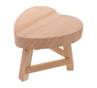 VOSAREA Heart Shape Wooden Pedestal Stand with Rustic Style, Easy Maintenance Wood Base Display Riser for Vases and Collecting Items, for Living Rooms and Home Tabletops