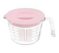 VOSAREA Heat Resistant Glass Measuring Cup with Lid, Large Capacity Liquid Measuring Jug for Kitchen and Hotel Use, Microwave Safe Milk Container with Accurate Scale