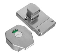 VOSAREA Heavy Duty Stainless Steel Bathroom Lock with Clear Vacant Occupied Indicator Tool Installation Privacy Latch for Public Restroom Partitions Toilet Door Lock for Women and Men