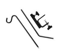 VOSAREA Heavy Duty with Easy Installation Adjustable Iron Material Black Colour for Hanging Bird Feeders and Flower Pots Suitable for Outdoor Shepherding and Garden Use