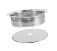 VOSAREA Induction Converter Disc for Hot Pot Table and Korean Bbq Grilling Hot Pot Table Made of Stainless Steel Featuring Effective Food Overflow Prevention and Easy Control, Silver