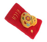 VOSAREA Interactive Plush Dog with Crinkle Sound and Treat Dispensing Feature, Easy to Clean, Shaped a Lucky Red Packet for Chinese New Year Holiday Decor and Play, Suitable for Small