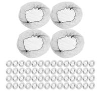 VOSAREA Invisible Hair Nets Kitchen Hairnets for Women 100pcs Black Comfortable Soft Cloth Hair Bun Net Covers Suitable for Weddings and Stage Performances