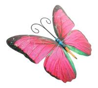 VOSAREA Iron Butterfly Pink for Hanging Decoration Wall Sculpture Iron, Wall Ornament Featuring Sturdy Material and Colourfast Finish Living Room Playroom Butterfly Lovers