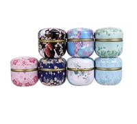 VOSAREA Iron Candle Tins Supporting Long Time Use 7 Pcs Sturdy Metal Jars for Candle Making and DIY Projects for Home Decor and Packaging