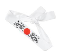 VOSAREA Japanese Headband Samurai Hair Band Sweat-absorbing Breathable Sports Headwear for Karate Competition Ninja Cosplay Cheerleading and Costume Party with Traditional Dragon Design
