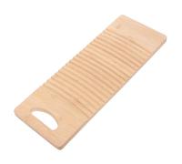 VOSAREA Khaki Washboard for Hand Washing Clothes Wooden Laundry Board Wave Pattern Lightweight Enhanced Scrubbing Power Vintage Style for Outdoor Laundry