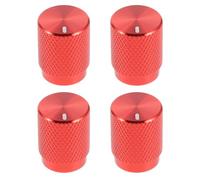 VOSAREA Knobs Guitar Volume Tone Control Knobs Aluminium Alloy 12.5x16mm Fine Tuned Control Replacement Parts 4pcs Red for Bass and Electric Guitar