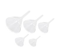VOSAREA Laboratory Glass Funnels 5Pcs Small Filling Funnels for Analytical Chemistry and Liquid Transfer 30/40/50/60/75Mm for Tiny Bottle Filling