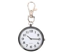 VOSAREA Large Dial Quartz Nurse Pocket Watch with Big Numbers, Black Zinc Alloy Old Man and Student Hanging Fob Watch for Medical and Exam Use