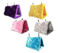VOSAREA Large Green Bird Hammock Snuggle Cave for Parrots and Birds Winter Warm Soft Lint Material with Bilateral Hooks Easy to Hang for Shed Use