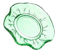 VOSAREA Leaf Shaped Glass Candle Holder Tray 7cm Decorative Candle Plate Heat Resistant Coaster for Home Décor and Parties