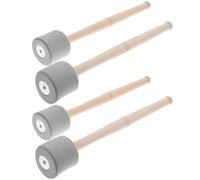 VOSAREA Lightweight Drum Mallets Well-polished Drumsticks Replacement with Eva Foam 2 Pairs and Wood Handle for Playing Bass Drum and Percussion Instruments