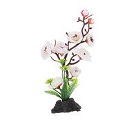 VOSAREA Lightweight Plastic Dish Adornment Realistic Flower and Green Plant Shape, Unique Creative Home Decoration Ornament for Bars and Coffee Shops, Portable Table Decoration