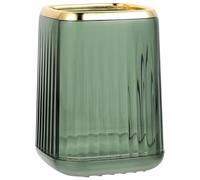 VOSAREA Makeup Brush Holder and Pen Organizer for Desk or Vanity, Multifunctional Storage with Flat Bottom, Sturdy Material, Dark Green