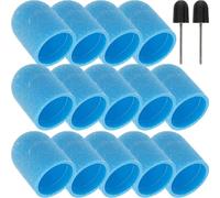 VOSAREA Manicure Sanding Caps 120# Set with Sturdy Sand Blast Material and Inner Ring Plastic, Lightweight Grinding Head for Nail Art and Personal Use, for Trimming Nails and Removing Dead