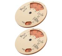 VOSAREA Melody Tool with Handy Design and Simple Operation Chord Wheel Wooden Circle of Fifths 2pcs for Musicians for Placing on Desks or Bedside Tables