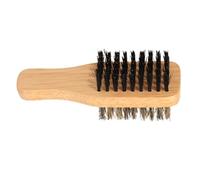 VOSAREA Men's Double-sided Beard Brush with Bristle and Beech Wood Handle, Designed to Reduce Beard Itch and Promote Growth, Suitable for Facial Hair Grooming and Wet Shaving