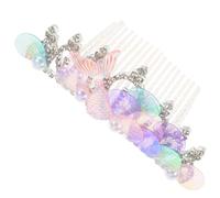 VOSAREA Mermaid Hair Side Comb Rhinestones and Imitation Pearls, Decorative Hair Accessories for Women, Plastic and Zinc Alloy Material, Not Easy to Fall, for Parties and Special