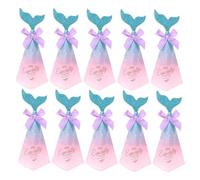 VOSAREA Mermaid Paper Candy Boxes Creative 50pcs and Triangle Pyramid Multi-purpose Safe to Use for Wedding Party Birthday Party and Shower