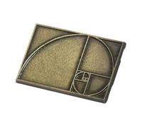 VOSAREA Metal Brooch Pin Golden Ratio Design Rectangle Vintage Medieval Artistic Style Versatile Accessory for Teachers Stem Lovers Special Occasions