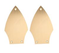 VOSAREA Metal Guitar Truss Rod Cover Plate Reinforces Connections and Increases Play Reliability 2pcs Golden Aluminium Alloy with 3 Holes for Electric and Bass Guitar for Professional