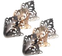 VOSAREA Metal Protective Toe Caps 3 Pairs for High Heels Pointed Shoe Covers Suitable for Women’S Latin Dance, Office and Evening Shoes in Gold, Silver, Gunmetal