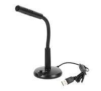 VOSAREA Microphone Chat with Desktop Stable Adjustable and USB Angle Mic Plug-and-play Pedestal Aluminum Alloy Voice Recording, Compact Live Streaming for Game