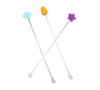 VOSAREA Milk Powder Mixer Long Handle Mixing Stick for Baby Cartoon Design Easy Stirring Rod for Milk Powder Smooth Mixing Home Use Infant Feeding Tool 3pcs Set