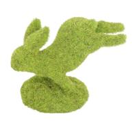 VOSAREA Mini Rabbit Flocking Figurine Decorative Home Outdoor Green