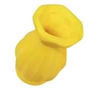 VOSAREA Miniature Ceramic Yellow Flowerpot Model Doll Vase Decorative Mini House Decor Compact Tabletop Accessory for Dollhouse Fairy Garden Display