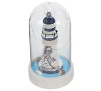 VOSAREA Miniature Lighthouse Figurine Led Night Light Coastal Decor Ocean Lamp Nautical Decorations Lighthouse Ornaments Bedroom Table Lamp Home Decor