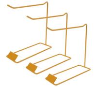 VOSAREA Nail Polish Color Chart Holder Securely Holds Nail Samples with Card Slot Structure 3pcs in Golden Iron and Allows Easy Swapping and Professional Settings
